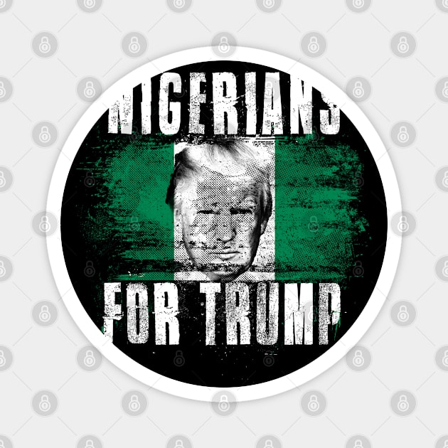 Nigerians For Trump - Trump 2020 Patriotic Flag Magnet by Family Heritage Gifts